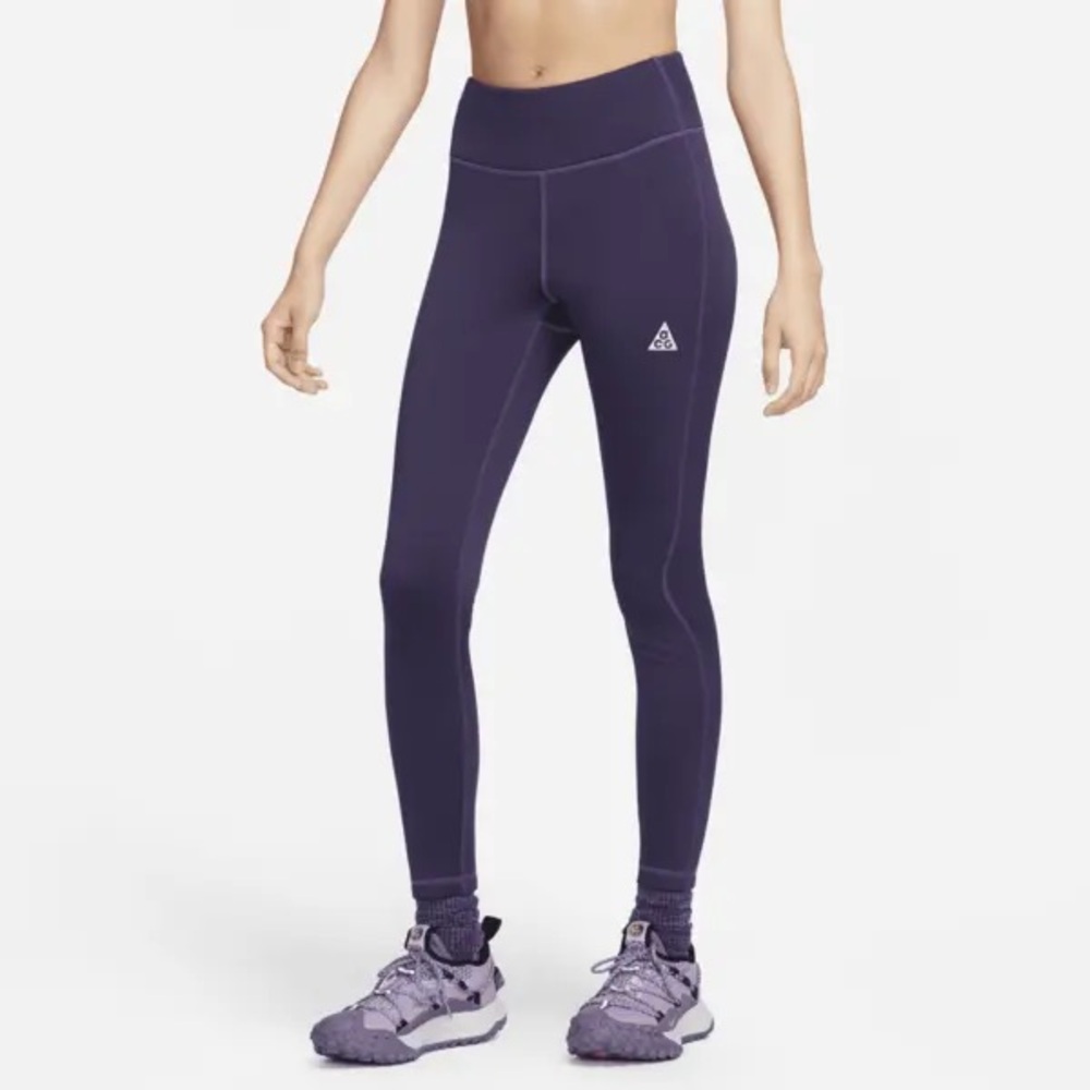 Nike Acg Winter Wolf Therma Fit High Waisted Full Length Leggings Purple XS $125